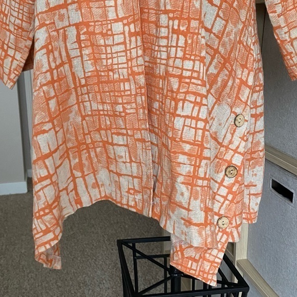 ((( Terra SJ ))) 80% linen apparel fits Sm to M‎ed blazers or top unique design - Picture 10 of 16